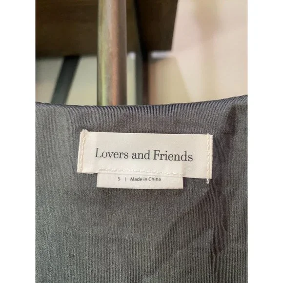 Lovers + Friends Jasmine Bodysuit Metallic Silver Women's Size Small - Picture 8 of 11
